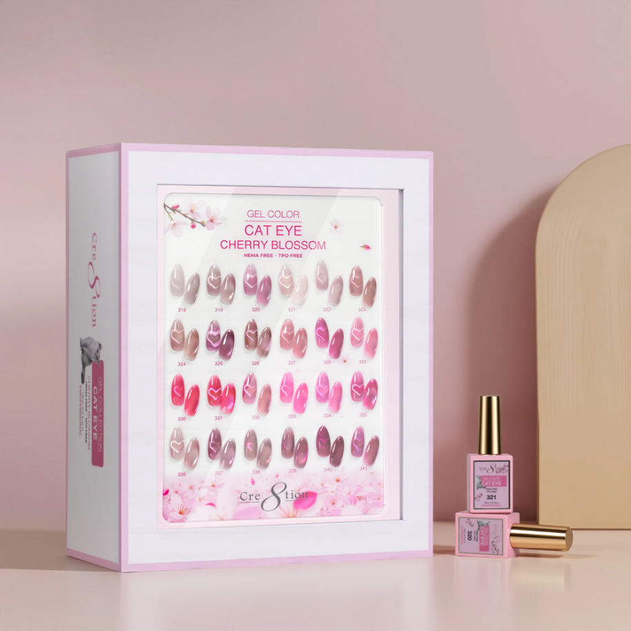 24 Colors Pink Cat Eye Nail Polish – Magnetic Gel Set for Summer