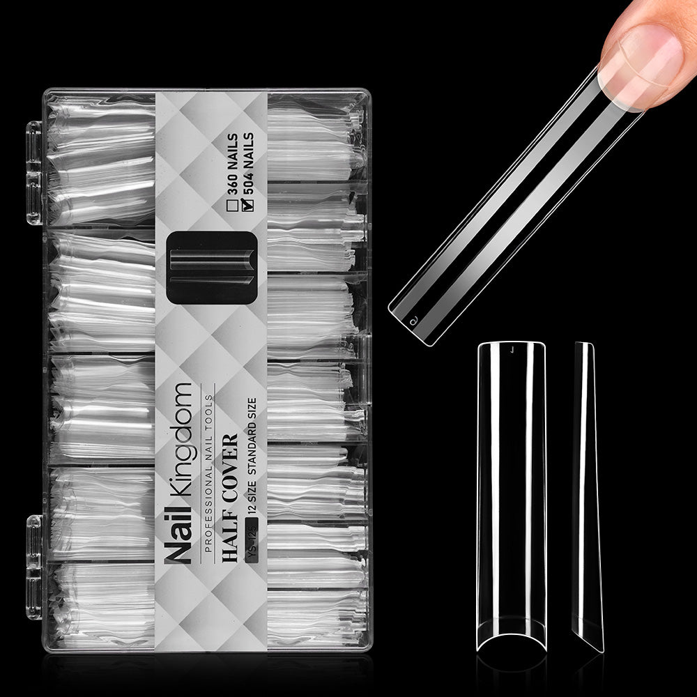 3XL Nail Sculpting Forms 500pcs – Ultra Long & Wide Square Tips for Extreme Acrylic & Gel Nail Extensions, 12 Sizes