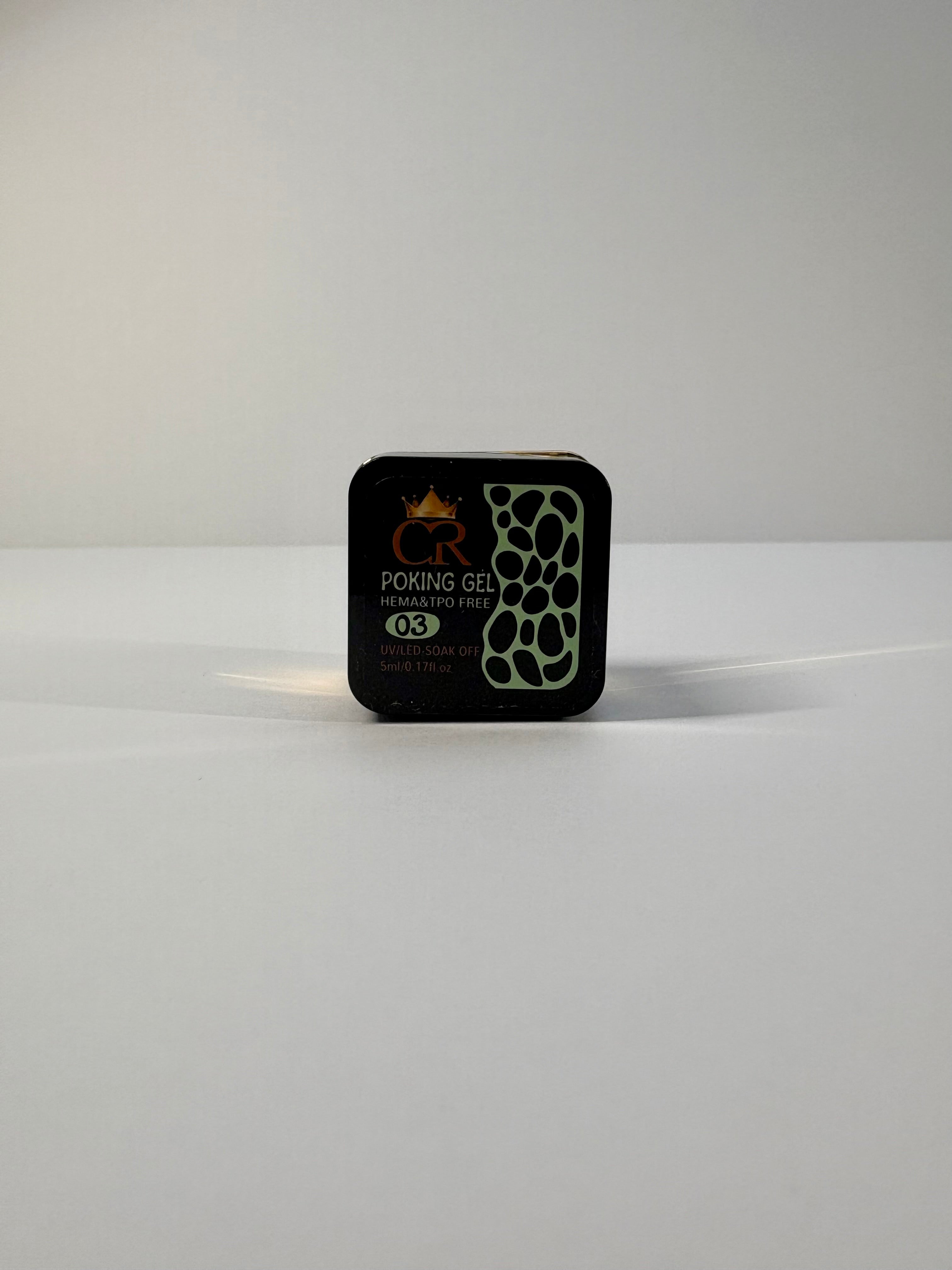 CROWN Poke Gel Nail Polish | Highly Pigmented for Drawing Lace, Flowers & Waves | Professional Nail Art Gel