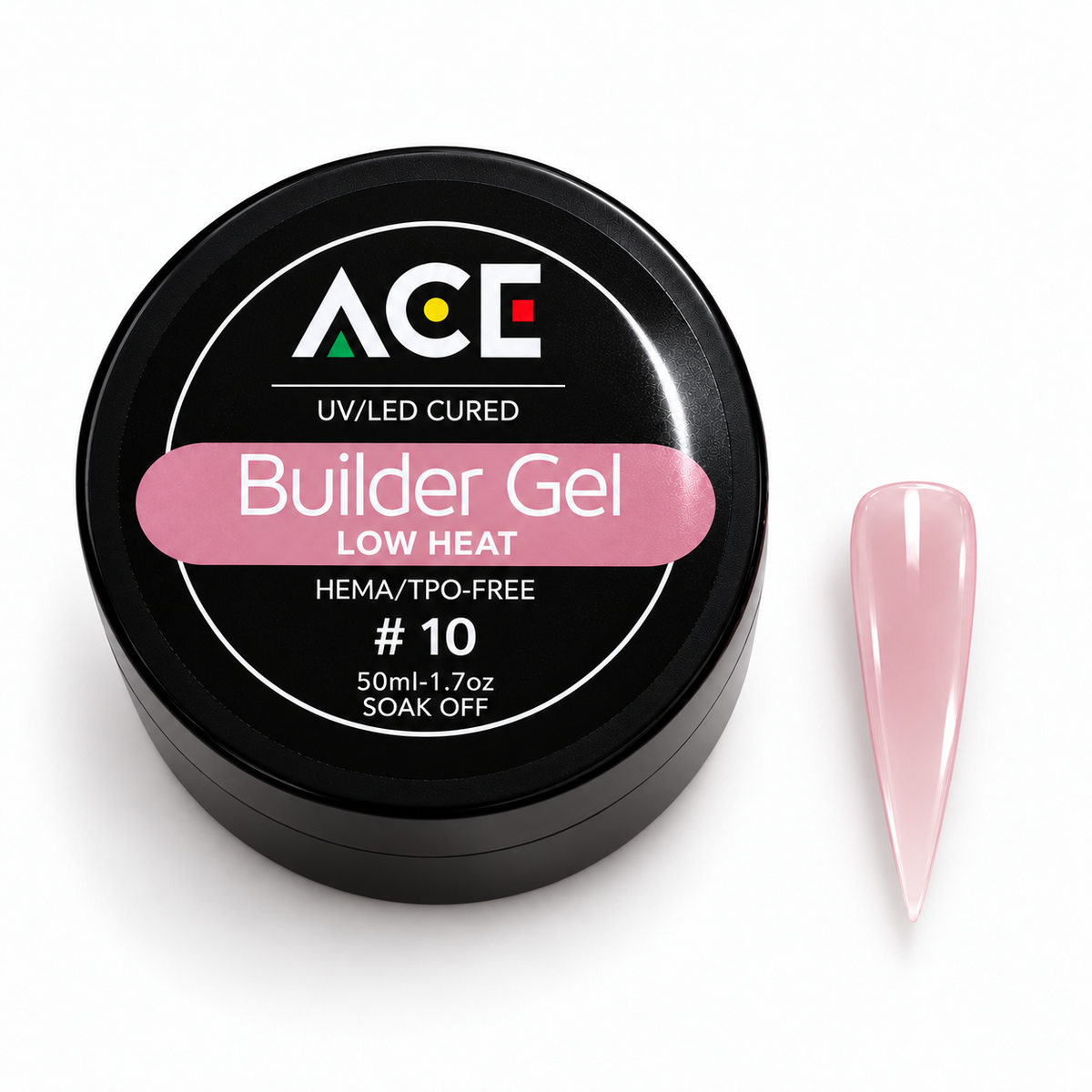 ACE Builder Gel 50mL - Hema Free & Low Heat | Rosy Pink #10