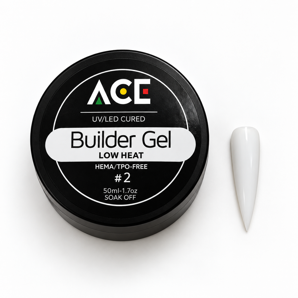 ACE Builder Gel 50mL - Hema Free & Low Heat | Milky White - #2