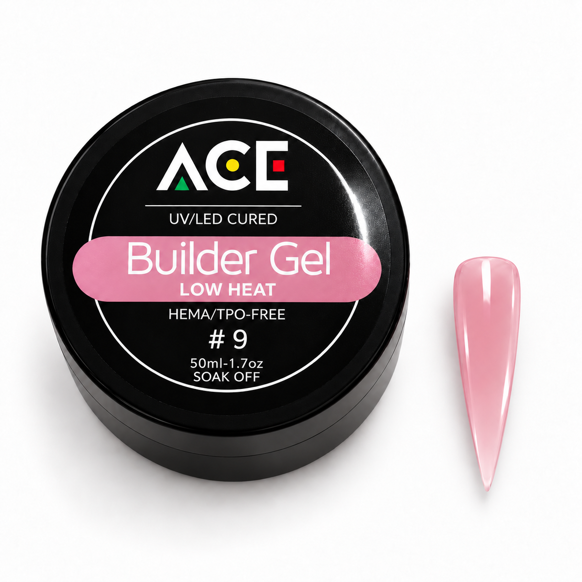 ACE Builder Gel 50mL - Hema Free & Low Heat | Rose Pink #9