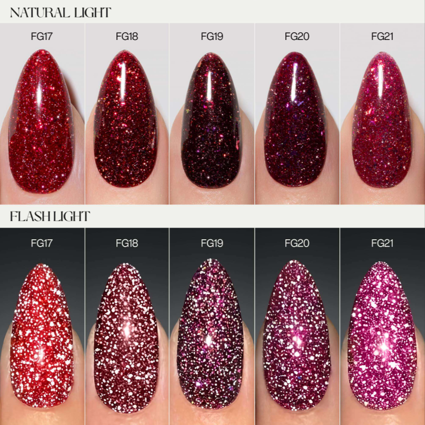 Aprés Flash Glitter FG21 Mighty Hecate - Enigmatic Collection Red Gel