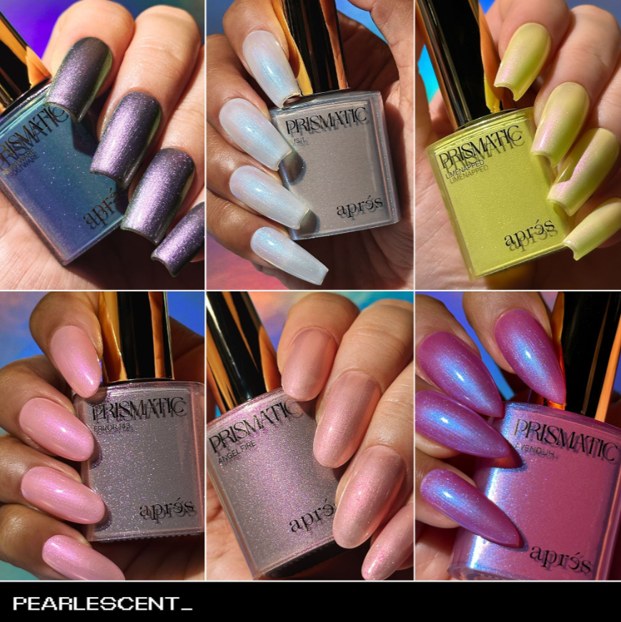 Aprés Prismatic 18pcs Gel Couleur Set – Two-Tone Shift Gel Polishes | Cat Eye, Pearlescent & Flash Glitter
