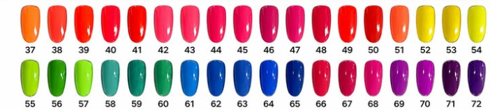 CROWN Summer Mirage Gel & Lacquer Set – 36 Bright Neon Gel Polishes & Nail Lacquers – Ultimate Summer Color Collection