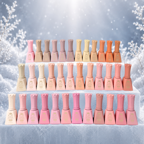 CROWN Nude 4-in-1 Collection – 36 Beige, Pink & Nude Lacquer, Gel & 2in1 Dip/Acrylic Powders + FREE Dip Liquids & Gel Base/Top – The Ultimate Nude Kit