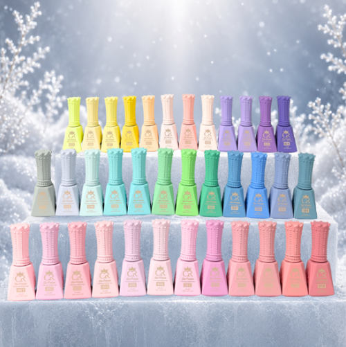 CROWN Spring Gel & Lacquer Set – 36 Pastel Gel Polishes & Nail Lacquers – Soft, Romantic Colors for Spring