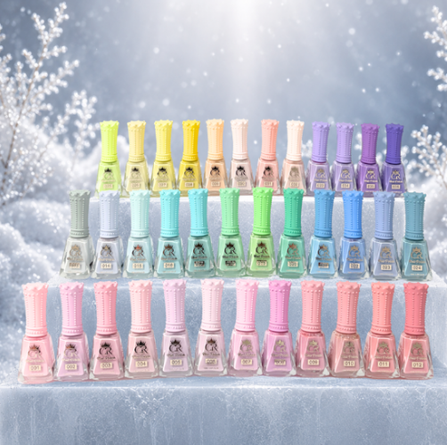 CROWN Spring Gel & Lacquer Set – 36 Pastel Gel Polishes & Nail Lacquers – Soft, Romantic Colors for Spring
