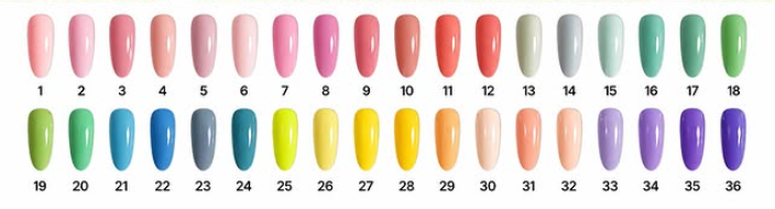 CROWN Spring Gel & Lacquer Set – 36 Pastel Gel Polishes & Nail Lacquers – Soft, Romantic Colors for Spring