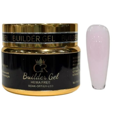 CROWN Hard Builder Gel in Jar | 2 oz Low Heat Spike Formula for Nail Extensions & Structure | Available in 14 Colors