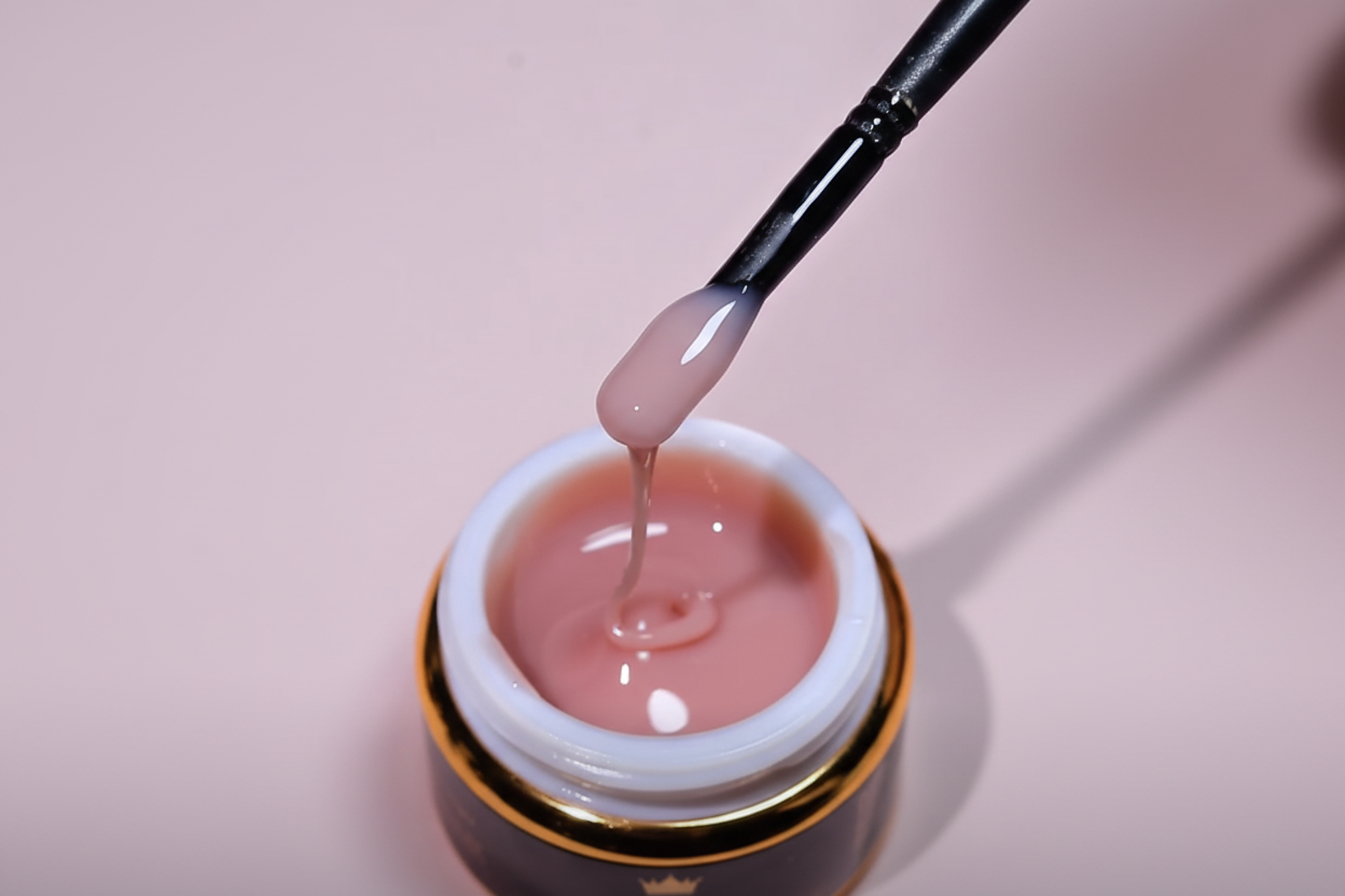 CROWN Hard Builder Gel in Jar | 2 oz Low Heat Spike Formula for Nail Extensions & Structure | Available in 14 Colors