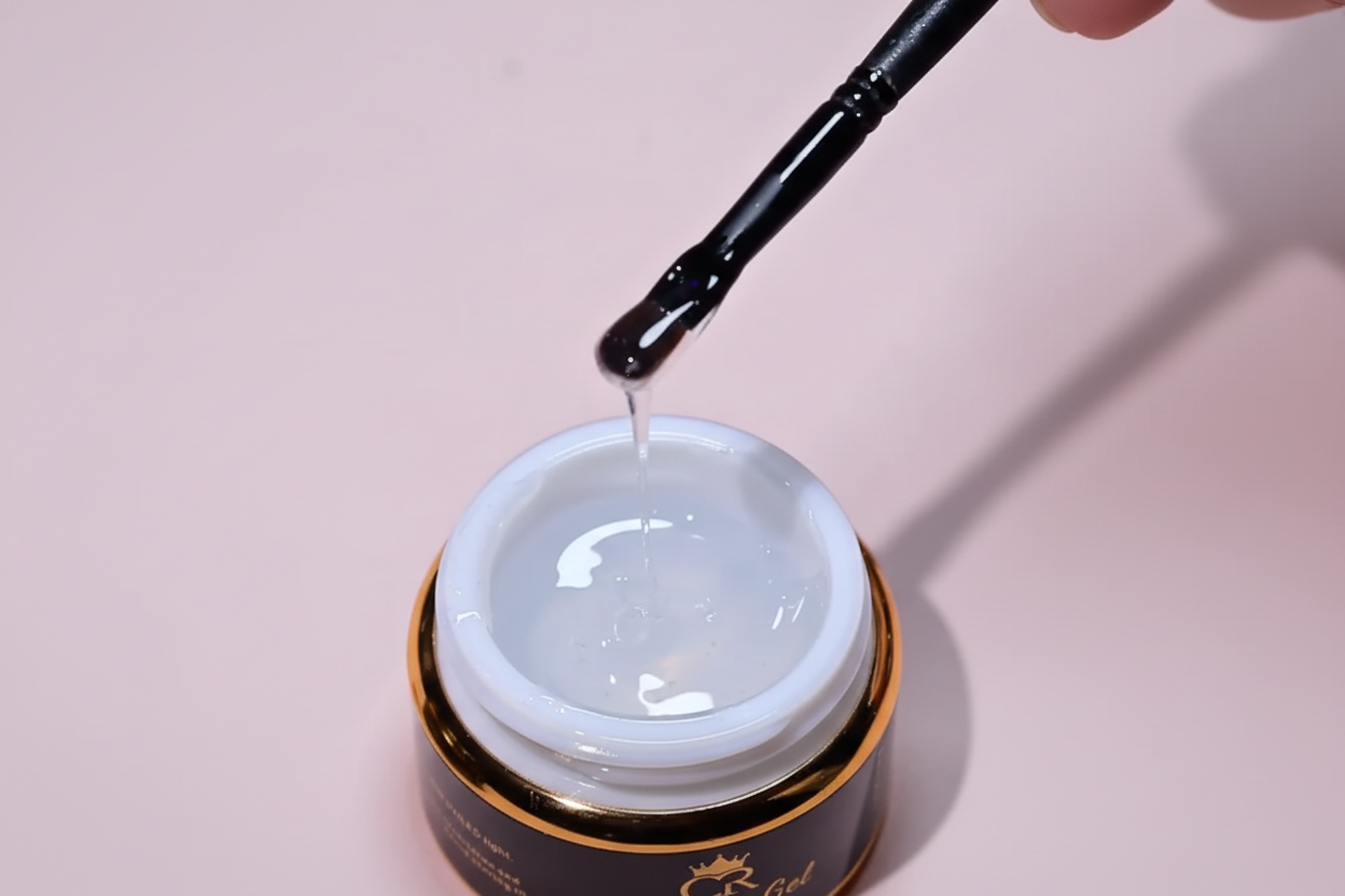 CROWN Hard Builder Gel in Jar | 2 oz Low Heat Spike Formula for Nail Extensions & Structure | Available in 14 Colors