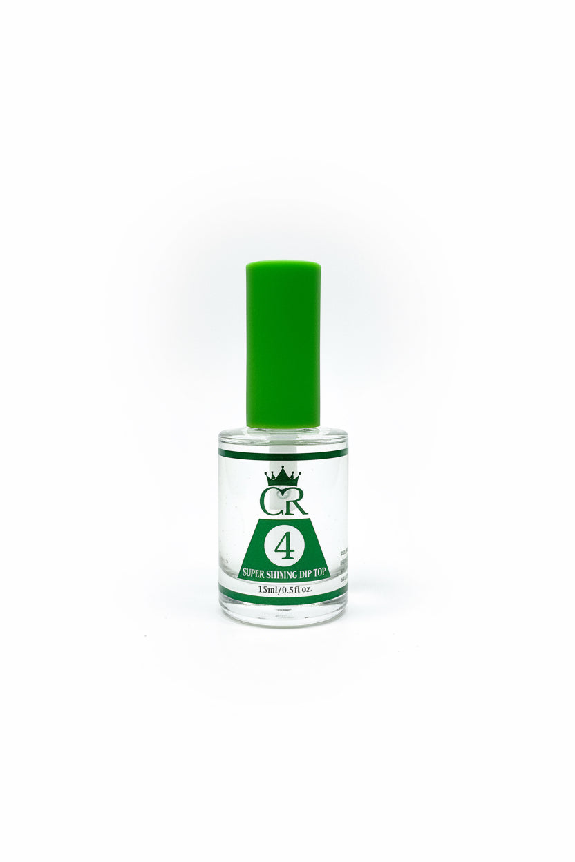 CROWN Step 4 Dip Top Coat – Professional High-Shine Sealer for SNS & Dip Powder Nails, Durable Gloss That Lasts
