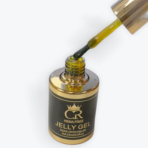 Bottle of jelly gel with a dropper on a white background