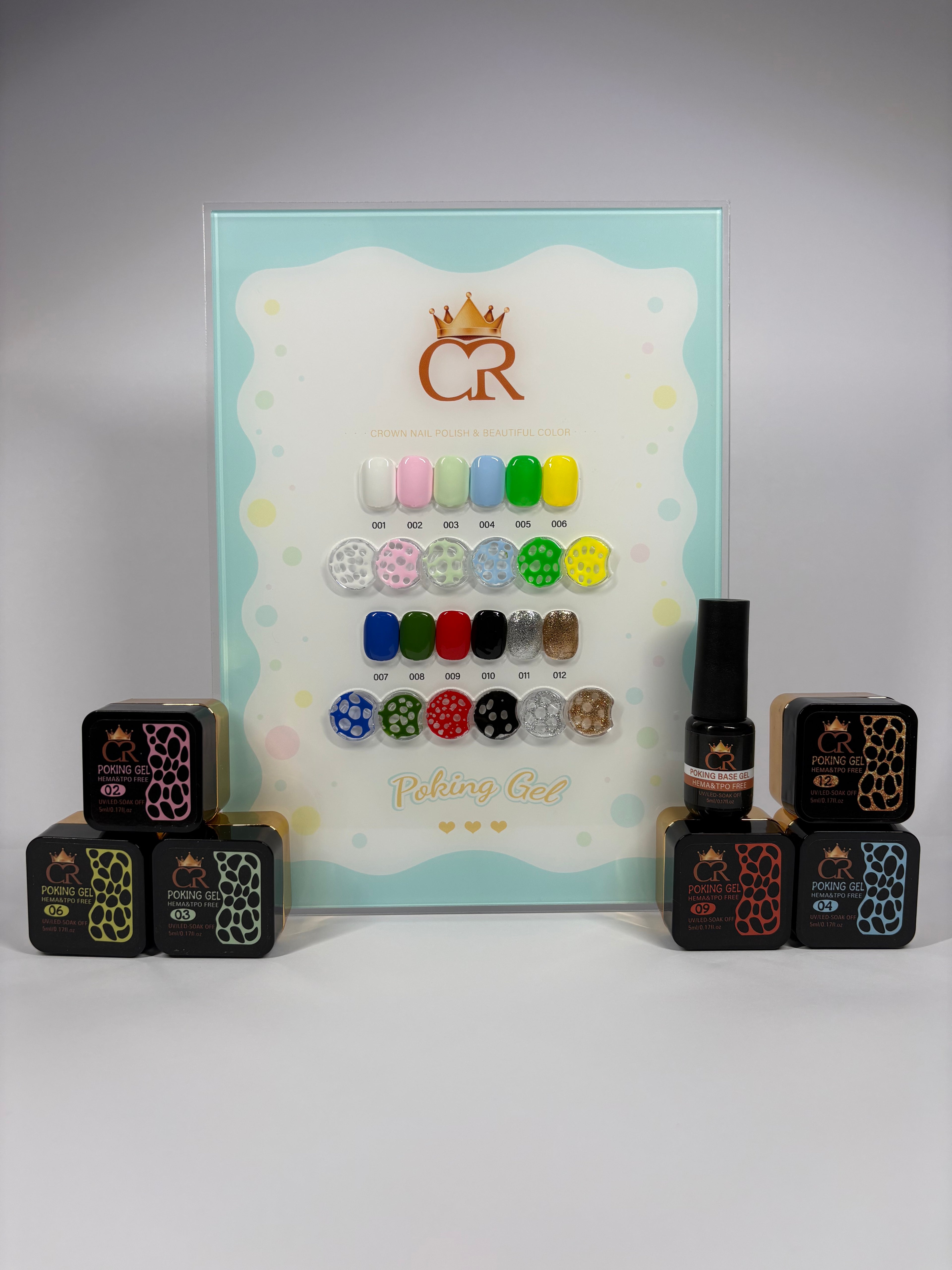 CROWN Poke Gel Nail Polish | Highly Pigmented for Drawing Lace, Flowers & Waves | Professional Nail Art Gel