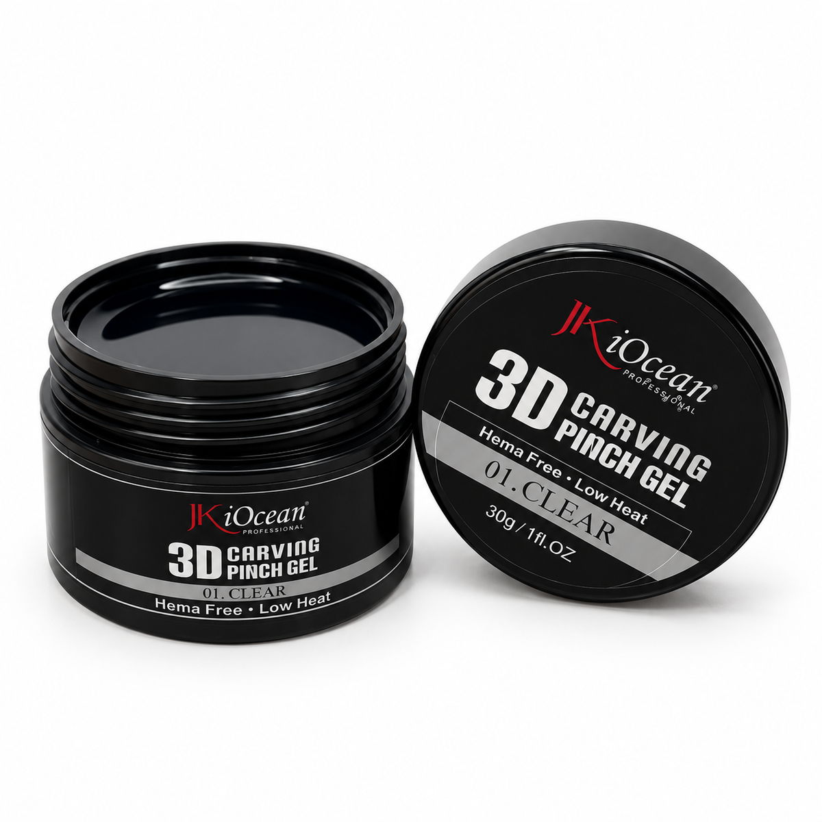 3D Molding Gel 30g – White, Clear & Pearlescent Pink | Sculpting Gel for 3D Flowers, Nail Art & Textured Designs | Non-Yellowing, Hold-Its-Shape Formula for Pro Nail Techs