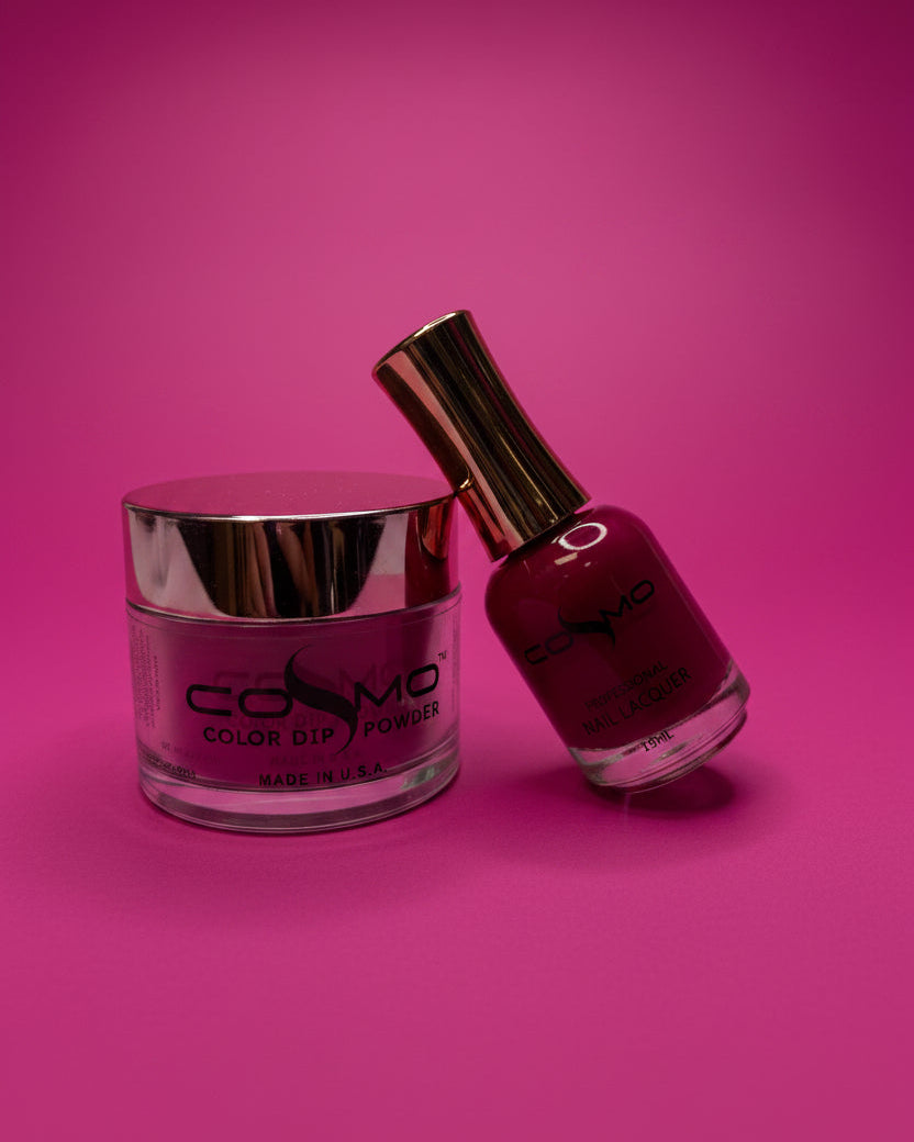 Cosmo 4in1 Trio #137 Berry Beautiful – Gel, Lacquer & Dip/Acrylic Powder Set in Vibrant Berry Fuchsia