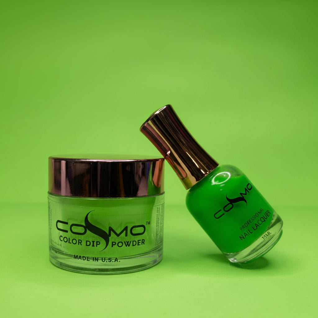Cosmo 4in1 Trio #154 Kiwi Kisses – Bright Kiwi Green Dip & Acrylic Powder, Gel & Lacquer Compatible – Fresh & Vibrant Shade