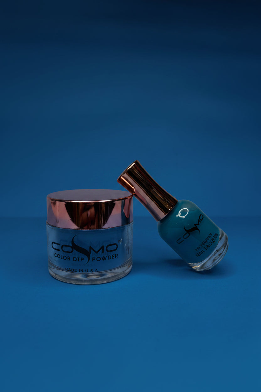 Cosmo 4in1 Trio Diamond Blue #174 – Gel + Lacquer + Dip/Acrylic Powder Set, Cool Blue Shade