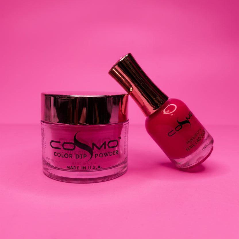 Cosmo 4in1 Trio #170 Sangria in the Rain – Neon Pink Dip & Acrylic Powder, Gel & Lacquer Compatible – Vibrant Pop of Pink