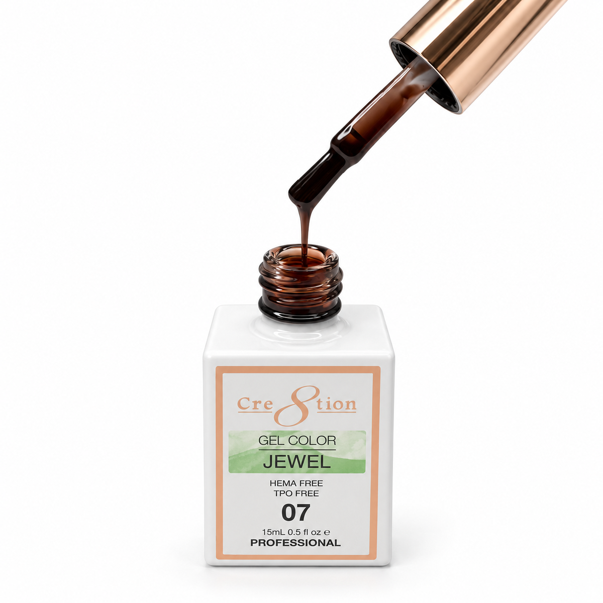 Cre8tion Fall Jelly Gel Polish – Burnt Orange, Light Brown & Dark Wood | Translucent Jelly Finish for Layering, Ombré & Autumn Nail Art