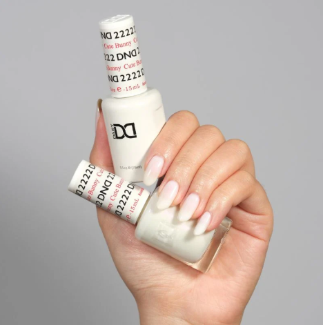 DND Cute Bunny #1234 – Milky White Sheer Nail Gel with Subtle Shimmer
