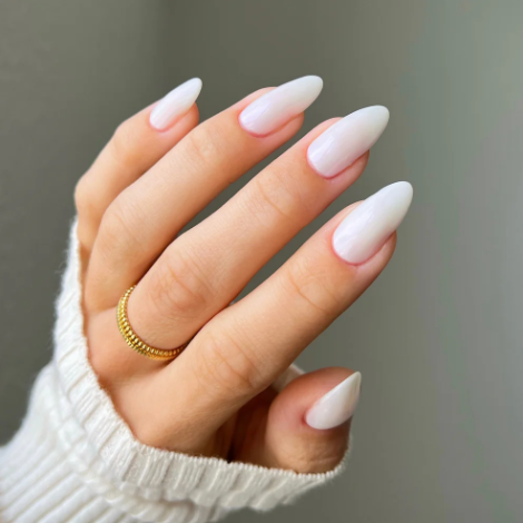 DND Cute Bunny #1234 – Milky White Sheer Nail Gel with Subtle Shimmer
