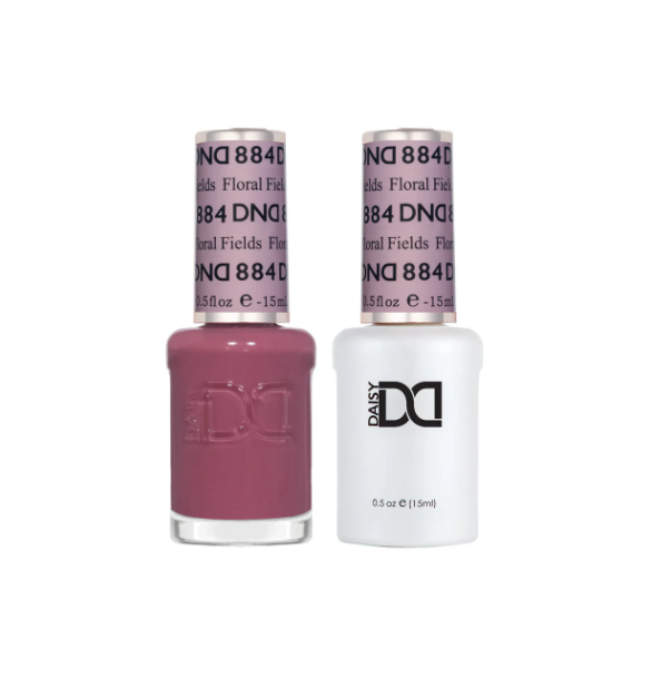 DND Floral Fields #884 – Juicy Jelly Pinkish Coral Sheer Gel & Nail Polish Duo | DND DC Duo Set