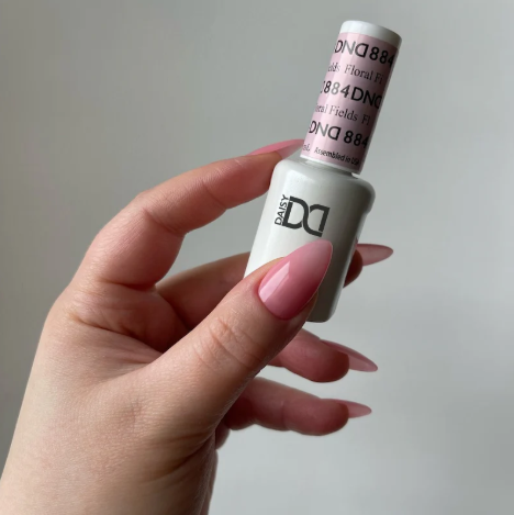 DND Floral Fields #884 – Juicy Jelly Pinkish Coral Sheer Gel & Nail Polish Duo | DND DC Duo Set
