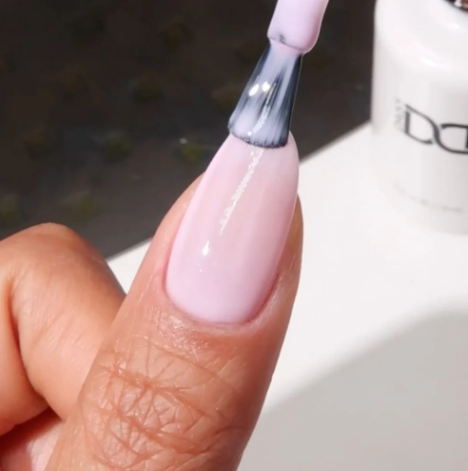 DND Flower Girl #876 – Powdery Pink Gel & Nail Polish Duo | Full Coverage with Lilac Undertones | DND DC Duo Set