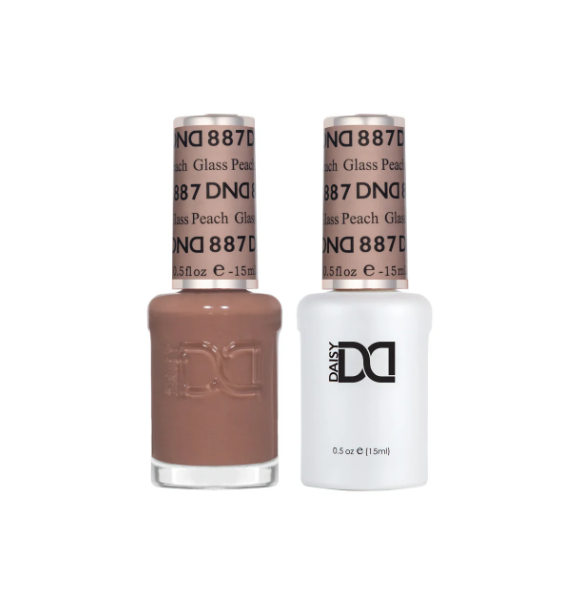 DND Glass Peach #887 – Glossy Peach Sheer Gel & Nail Polish Duo | DND DC Duo Set
