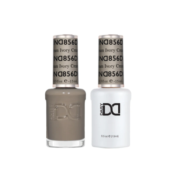 DND Ivory Cream #856 – Creamy Ivory Sheer Gel Polish with Vanilla Undertones
