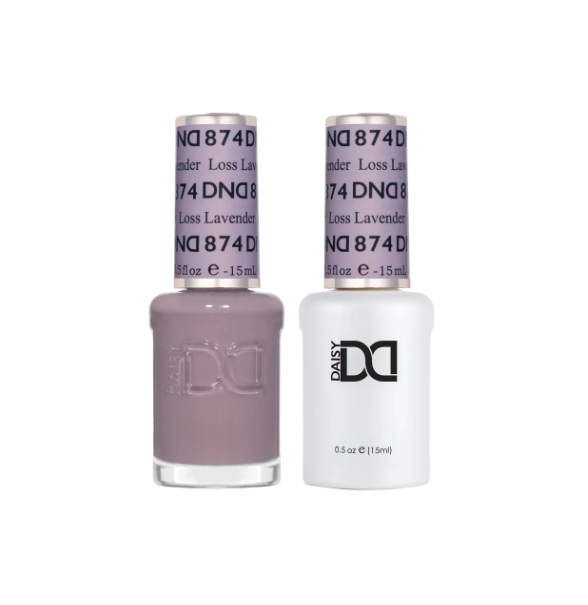 DND Loss Lavender #874 – Blush Lilac Sheer Gel & Nail Polish Duo | DND DC Duo Set