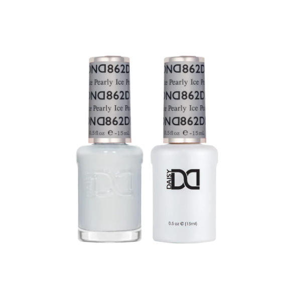 DND Pearly Ice #862 – Milky Sheer Gel Polish with Violet-Blue Hidden Shimmer