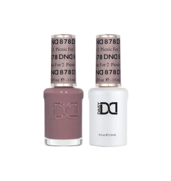 DND Picnic For 2 #878 – Suede Peach Sheer Gel & Nail Polish Duo | Beige Undertones | DND DC Duo Set