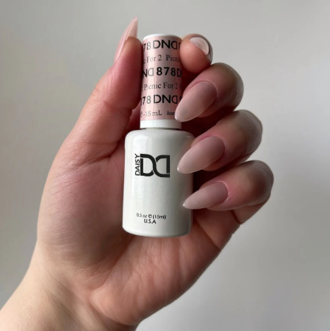 DND Picnic For 2 #878 – Suede Peach Sheer Gel & Nail Polish Duo | Beige Undertones | DND DC Duo Set
