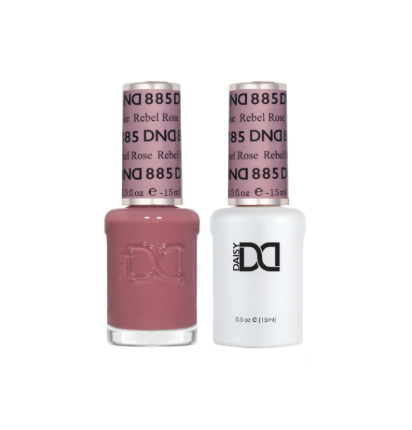 DND Rebel Rose #885 – Coral Red Sheer Gel & Nail Polish Duo | DND DC Duo Set