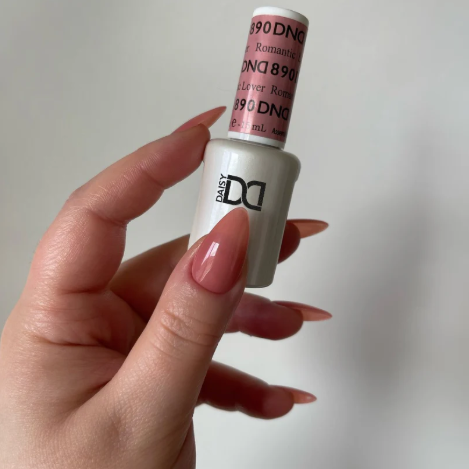 DND Romantic Lover #890 – Coral Red Sheer Gel & Nail Polish Duo | DND DC Duo Set