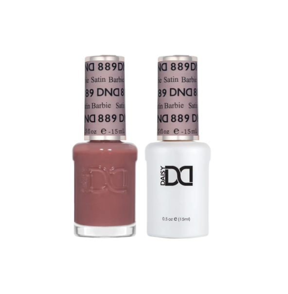 DND Satin Barbie #889 – Rosy Pink Red Sheer Gel & Nail Polish Duo | DND DC Duo Set
