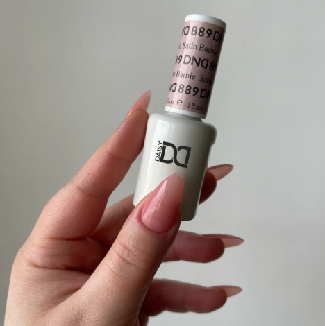 DND Satin Barbie #889 – Rosy Pink Red Sheer Gel & Nail Polish Duo | DND DC Duo Set
