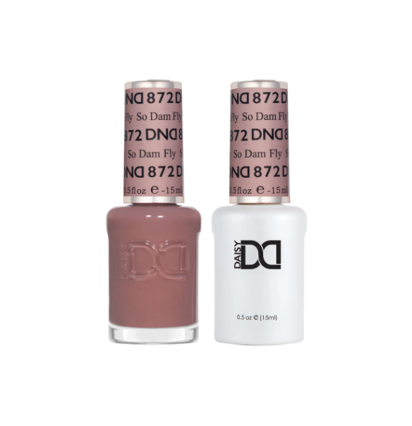 DND So Damn Fly #872 – Peachy Coral Sheer Gel & Nail Polish Duo | DND DC Duo Set