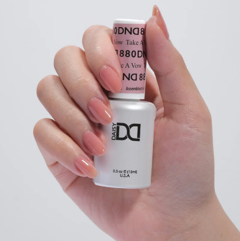DND Take A Vow #880 – Rosy Pink Gel & Nail Polish Duo | Creamy Brown Undertones | DND DC Duo Set