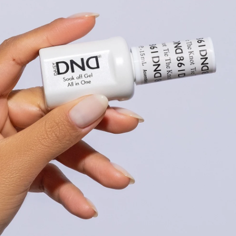 DND Tie The Knot #861 – Milky White Sheer Gel Polish with Clear Undertones