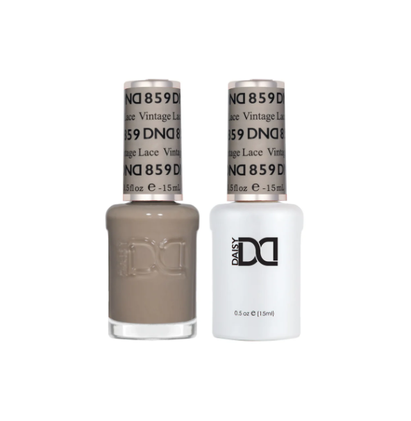 DND Vintage Lace #859 – Creamy Off-White Sheer Gel Polish