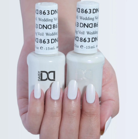 DND Wedding Veil #863 – Full Coverage White Gel Polish