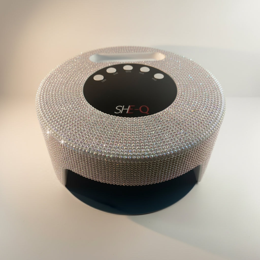 SHE-Q Corded 54W UV LED Nail Lamp for Gel Polish – 4 Timers with Magnetic Detachable Base for Pedicure