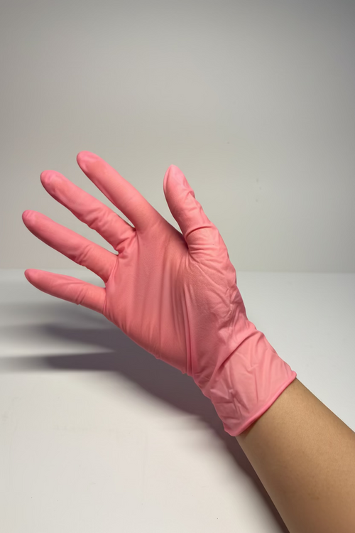 Pink Latex Gloves | Powder-Free, 100 Count