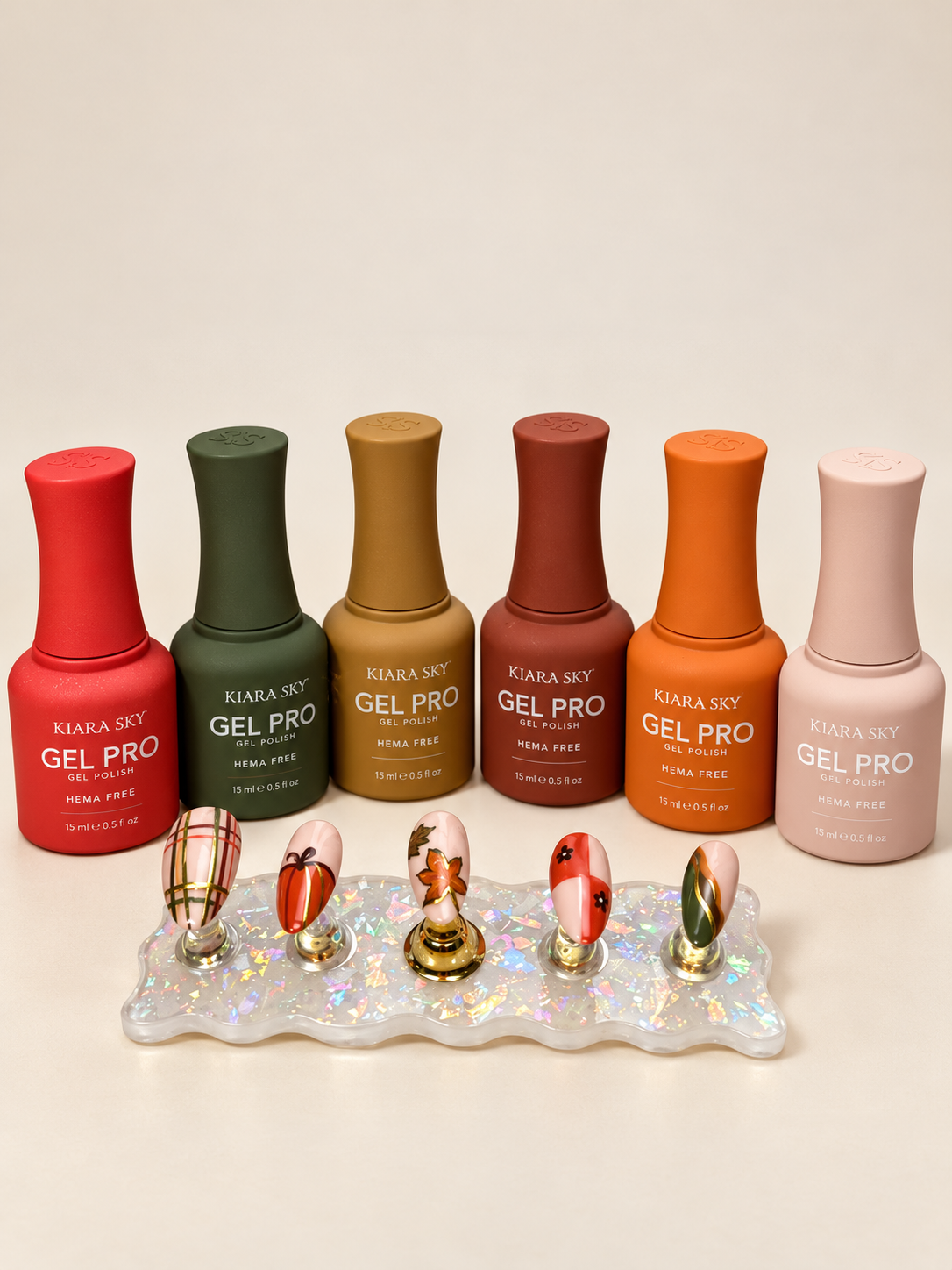 Kiara Sky Cozy Fall Gel Polish Collection – 7-Piece HEMA-Free & TPO-Free Fall Gel Colors