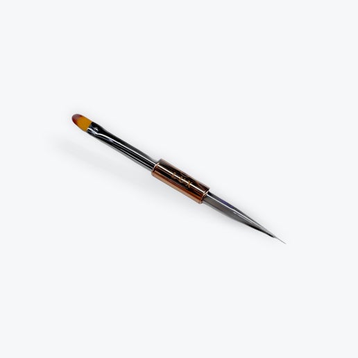 LUX 2 Headed Oval Gel Brush on white background