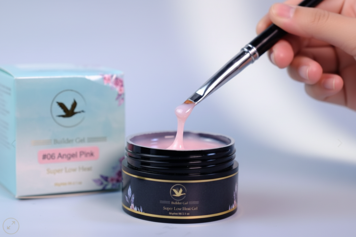 Whisper Builder Gel #8 | Low Heat, Cherry Blossom Pink Nail Gel